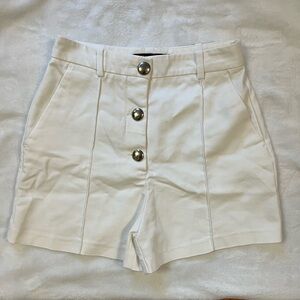Zara High Waist Button Shorts
